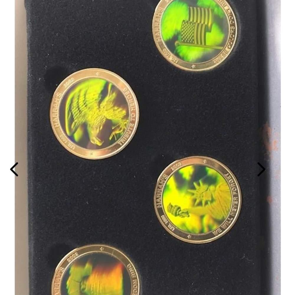 Harrahs Commemorative 9-11 American Holographic Coins LTD 2002 Strike